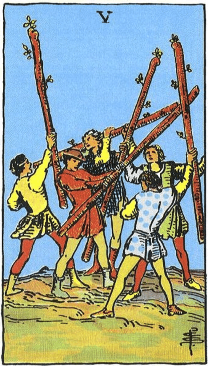 Five of Wands: Career & Money Meaning