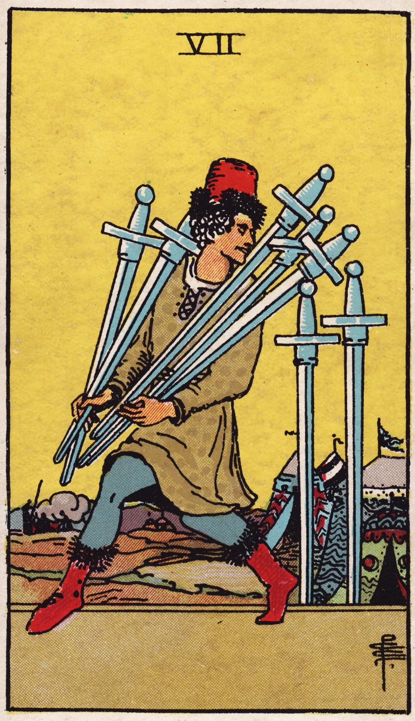 Seven of Swords: Symbolism & Imagery