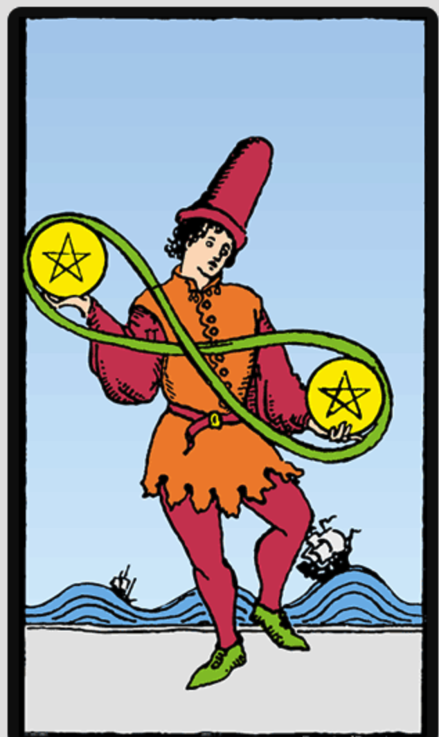 Two of Pentacles: Love Meaning